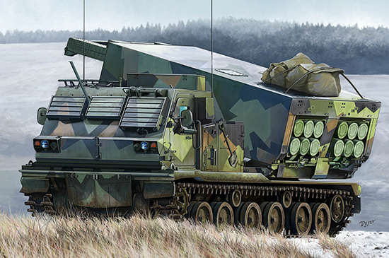 01048  техника и вооружение  РСЗО  M270/A1 multi-barrel rocket system Norway  (1:35)