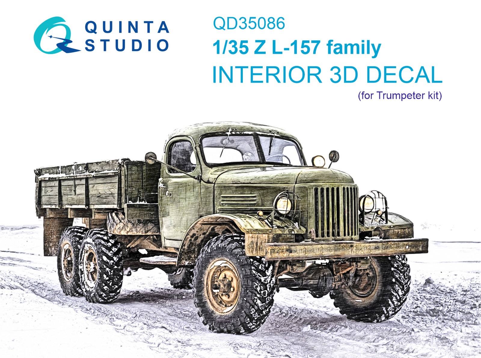 QD35086  декали  3D Декаль интерьера кабины З&Л-157 (Trumpeter)  (1:35)