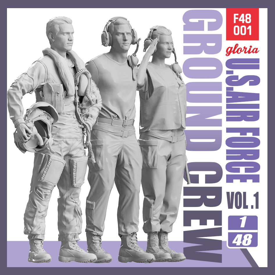 F48001  фигуры  USAF Ground Crew Vol.1  (1:48)