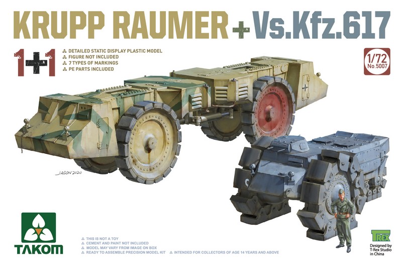 5007  техника и вооружение  KRUPP RAUMER + Vs.Kfz.617 (2 модели)  (1:72)