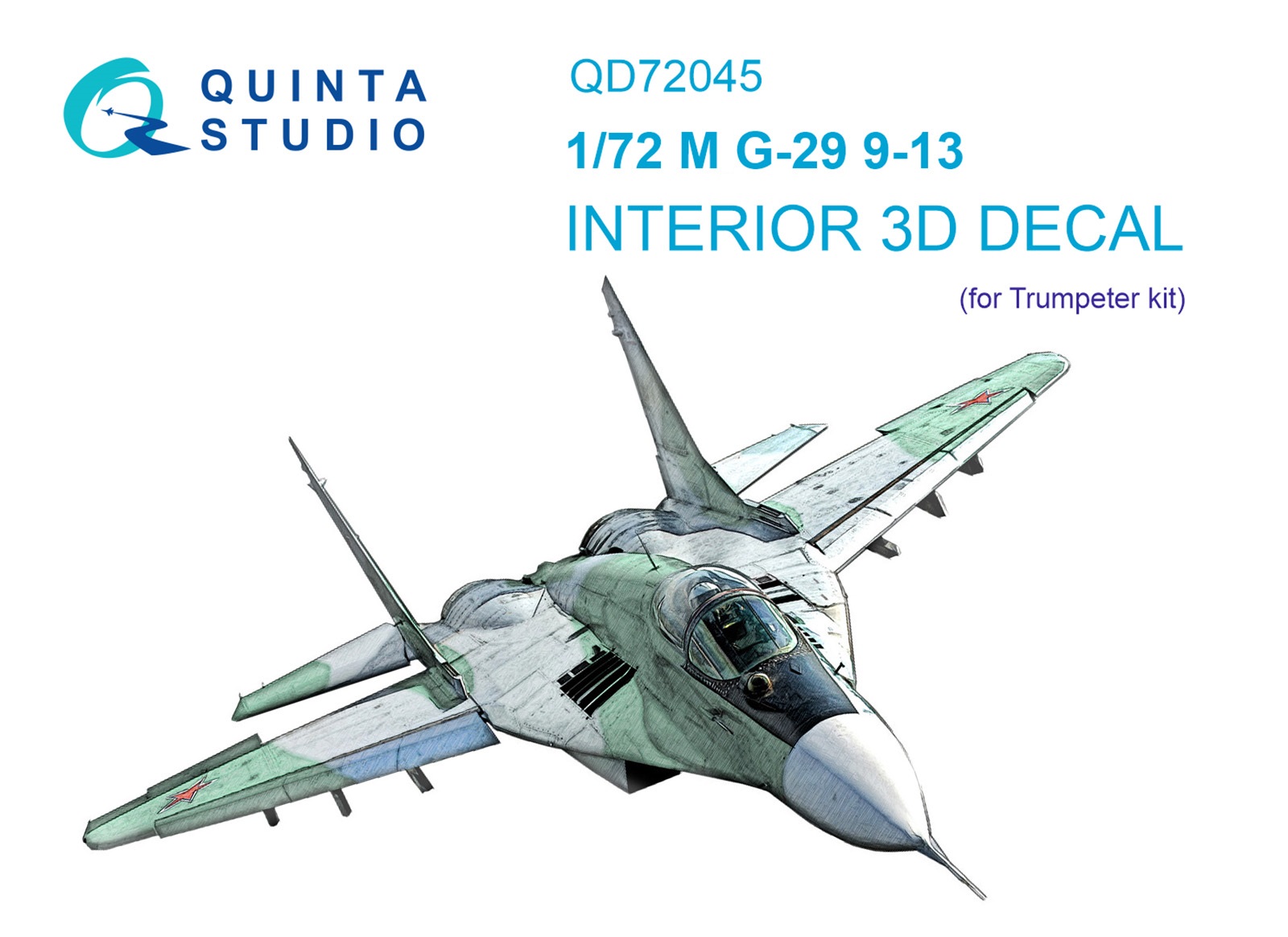 QD72045  декали  3D Декаль интерьера М&Г-29 9-13 (Trumpeter)  (1:72)