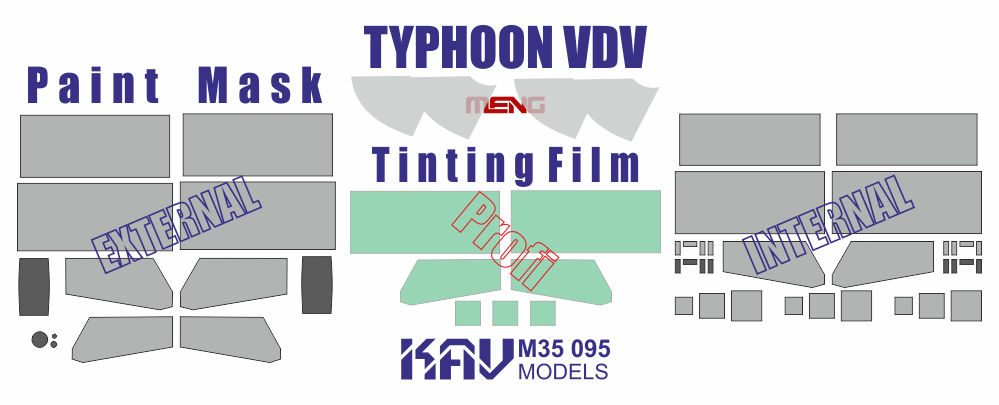 KAV M35 095  Маски окрасочные  Маска Тайфун ВДВ К-4386 ПРОФИ (Meng)  (1:35)