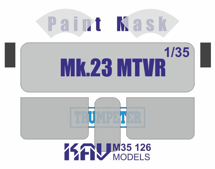 KAV M35 126  Маски окрасочные  Окрасочная маска MTVR Mk.23 (Trumpeter)  (1:35)