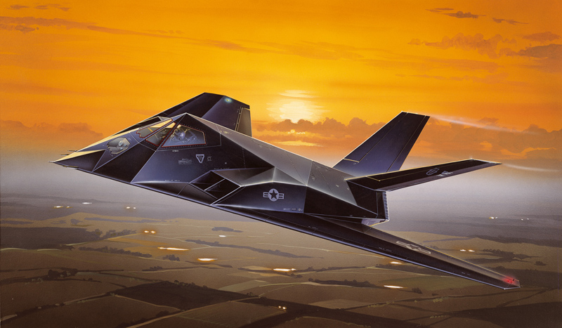 0189  авиация  F-117A NIGHTHAWK (1:72)