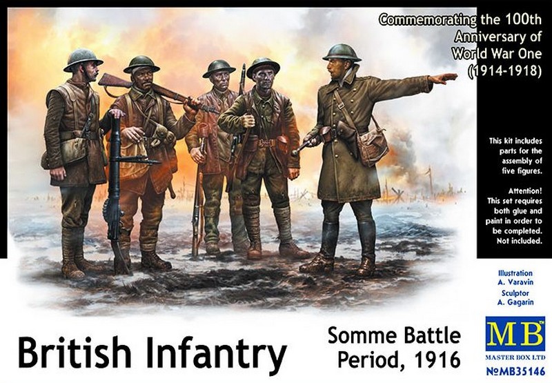 MB35146  фигуры  Британская пехота, Битва на Сомме WWI  (1:35)