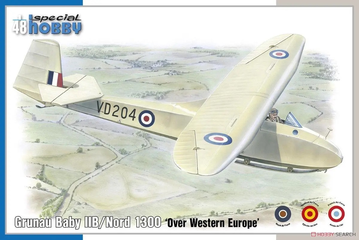 SH48203  авиация  Grunau Baby IIB/Nord 1300 Over Western Europe  (1:48)