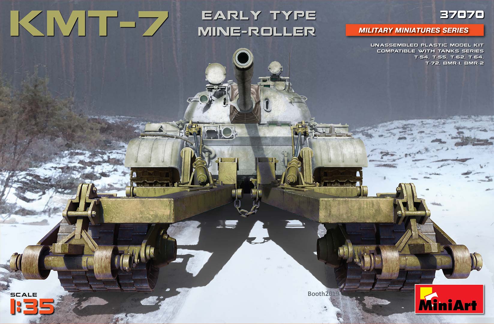 37070  дополнения из пластика  KMT-7 Early Type Mine Roller  (1:35)