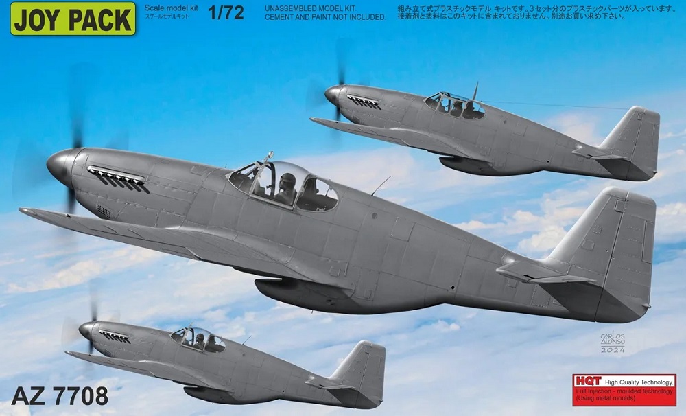 AZ7708  авиация  Joy Pack P-51B/C Mustang (2x Malcom canopy, 1x P-51B canopy)  (1:72)