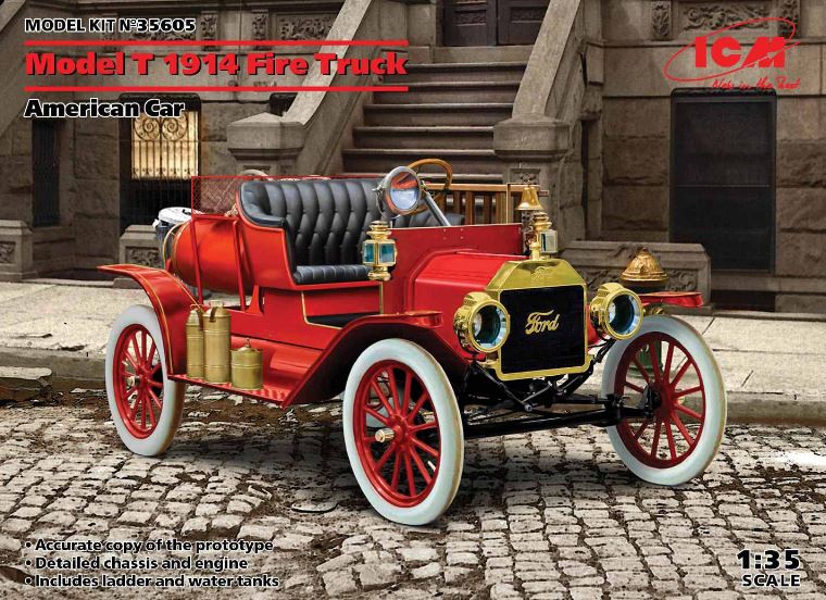 35605  автомобили и мотоциклы  Model T 1914 Fire Truck American Car  (1:35)