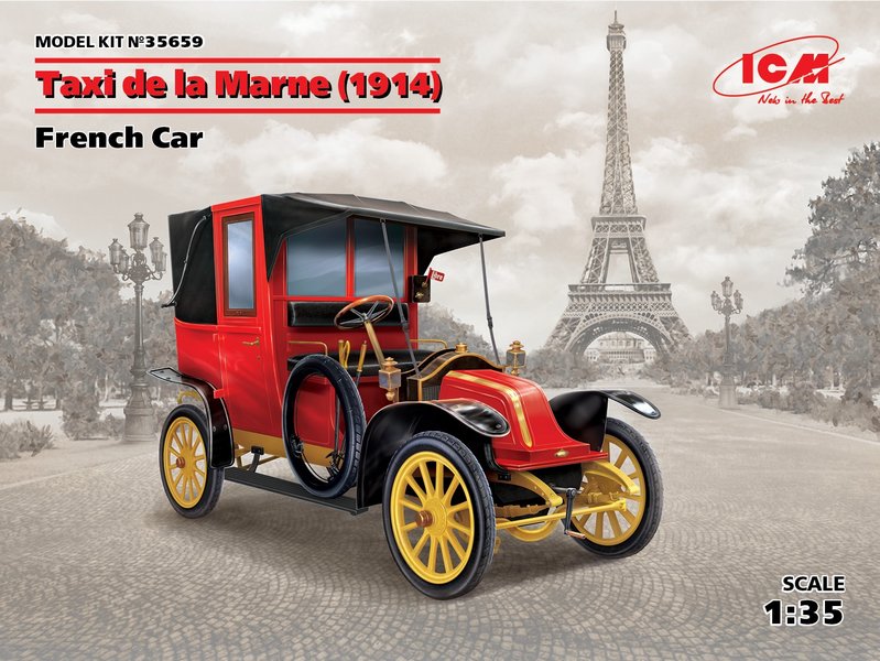 35659  автомобили и мотоциклы Taxi de la Marne (1914)  (1:35)
