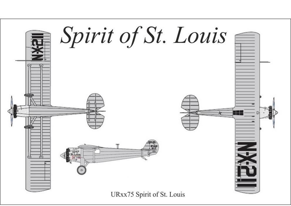 UR7275  декали  Spirit of St. Louis  (1:72)