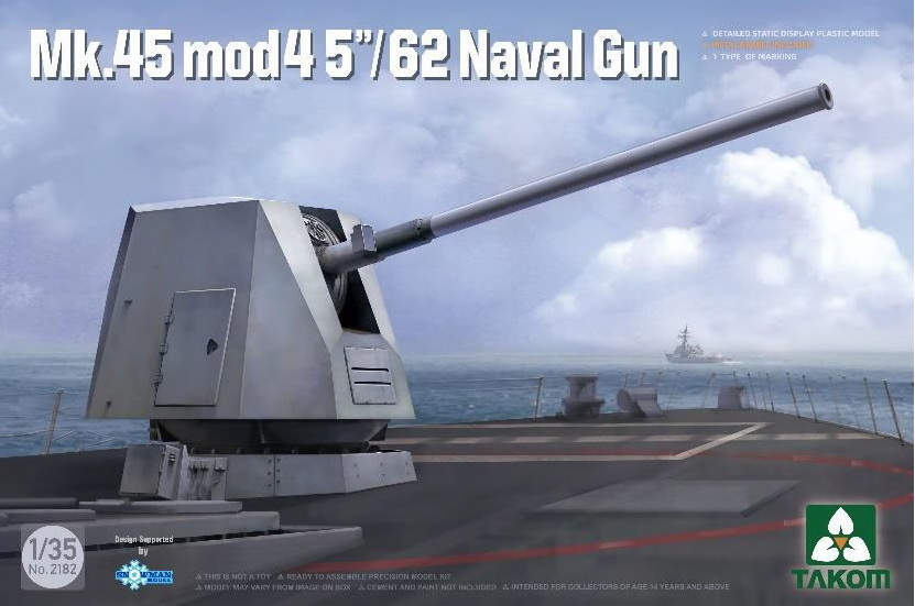 2182  техника и вооружение  Mk.45 mod 4 5"/62 Naval Gun  (1:35)