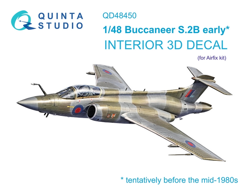 QD48450  декали  3D Декаль интерьера кабины Buccaneer S.2B early (Airfix)  (1:48)