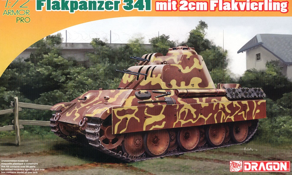 7487  техника и вооружение  Flakpanzer 341 mit 2cm Flakvierling  (1:72)